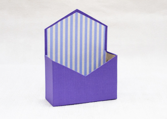 Конверт из картона под композицию Перламутр фиолетовый