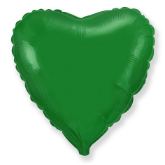 Шар Сердце, Зелёный / Green (в упаковке)