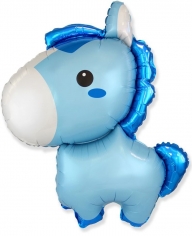 Шар Мини-фигура Маленькая лошадка, Голубой (в упаковке)