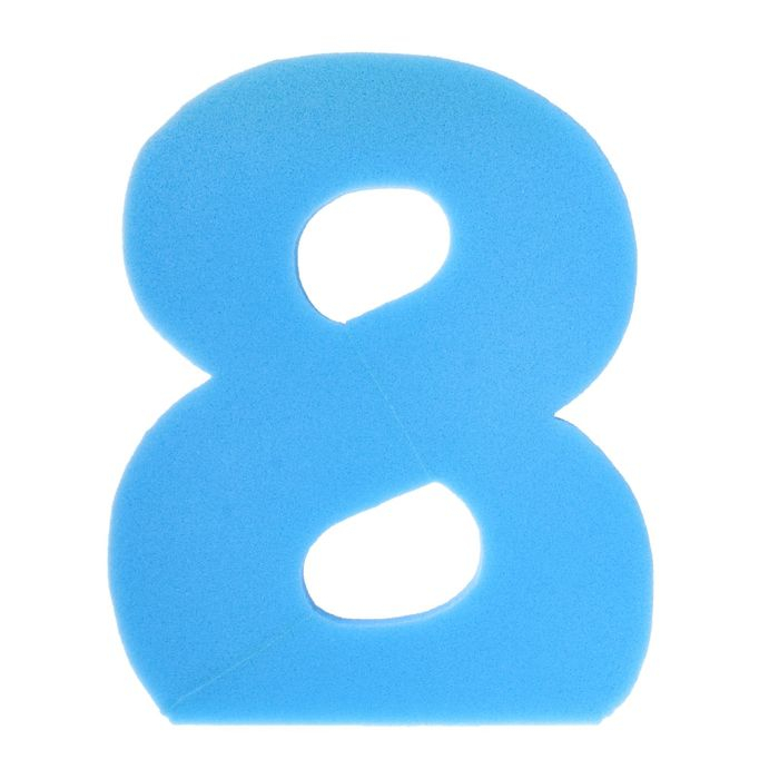 Цифра Неон Синяя "8" (поролон)